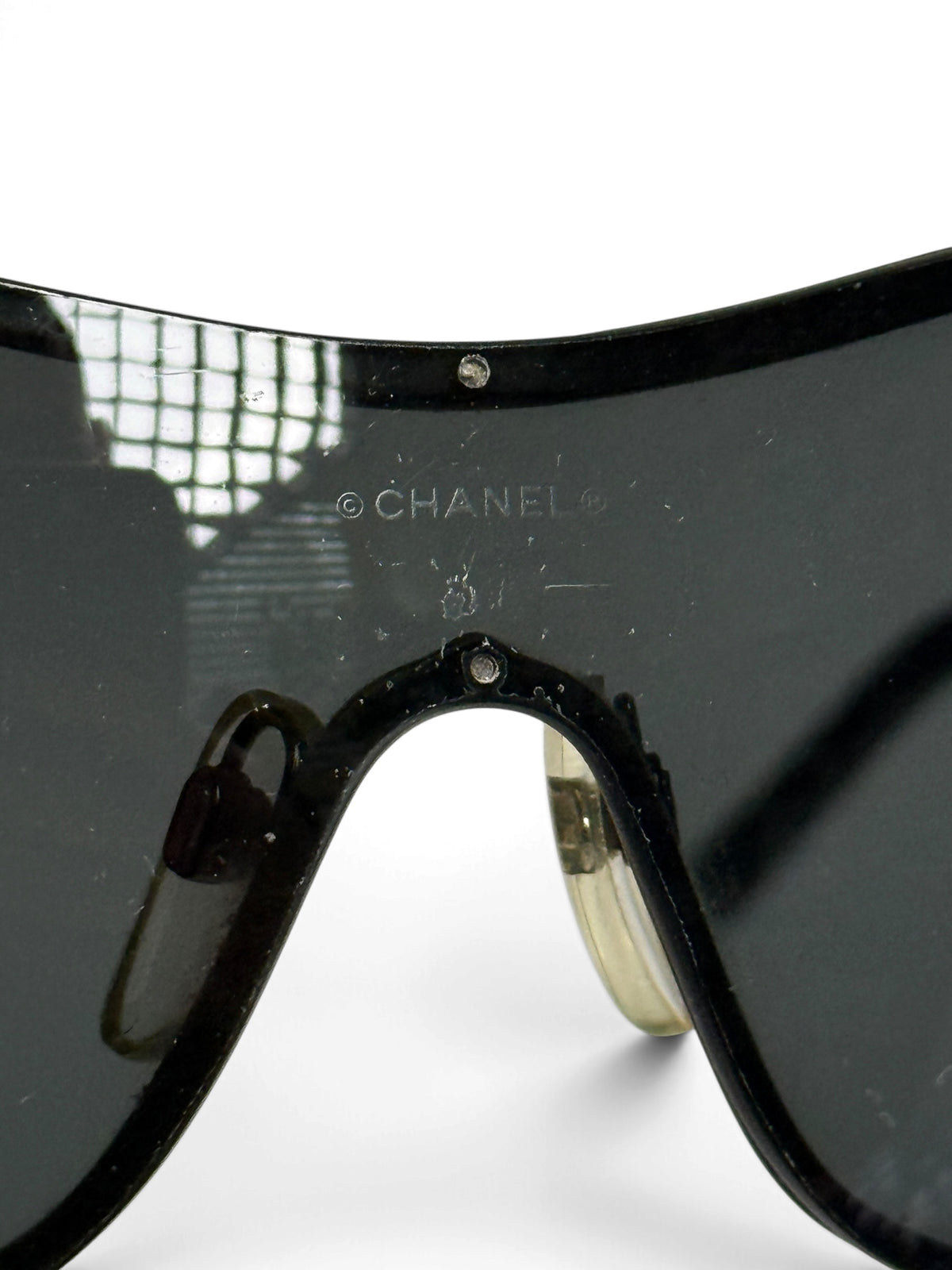 Chanel Collection Perle Shield Sunglasses Black