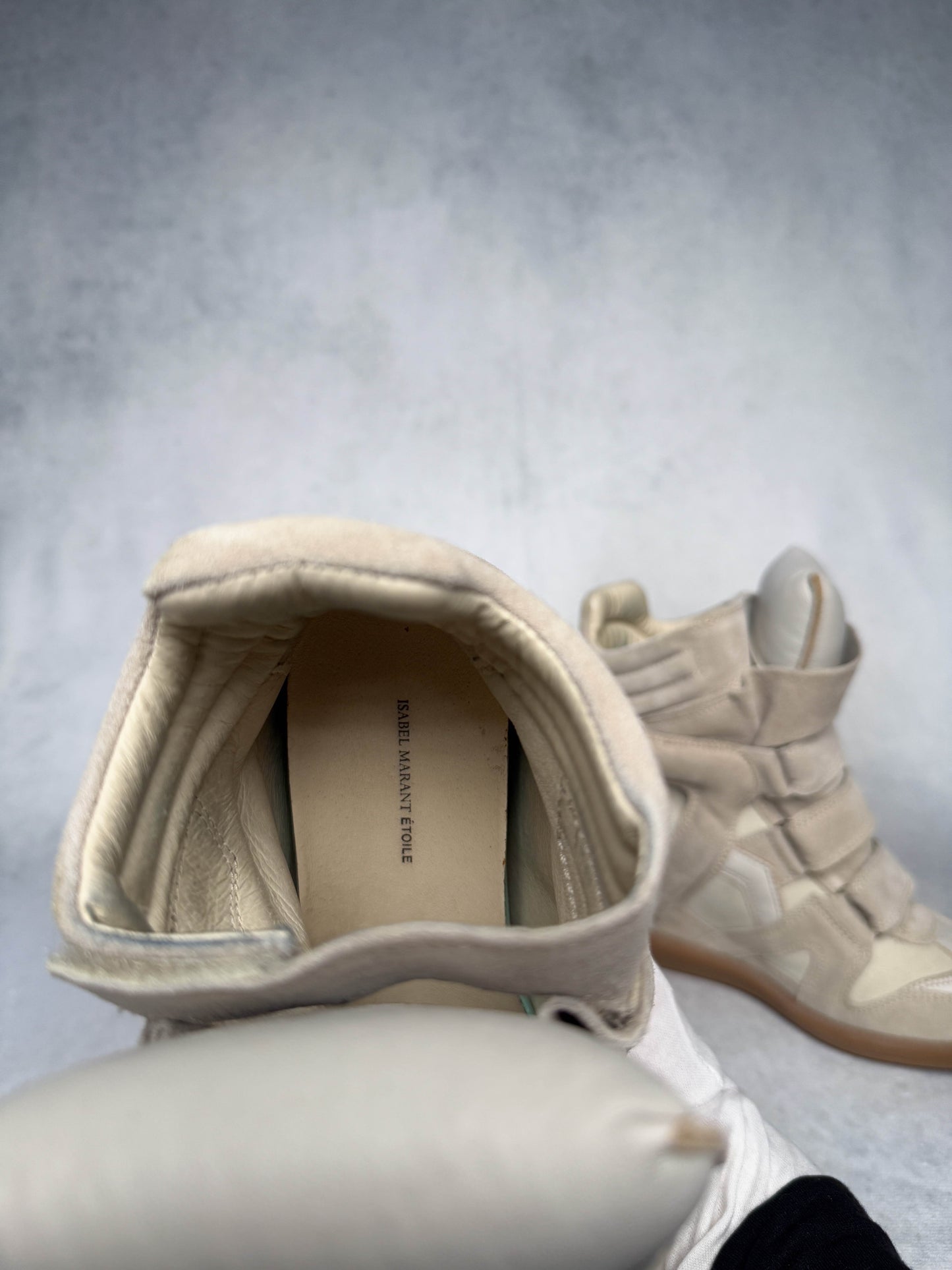 Isabel Marant Bekett Wedge Sneaker Beige/White (37)