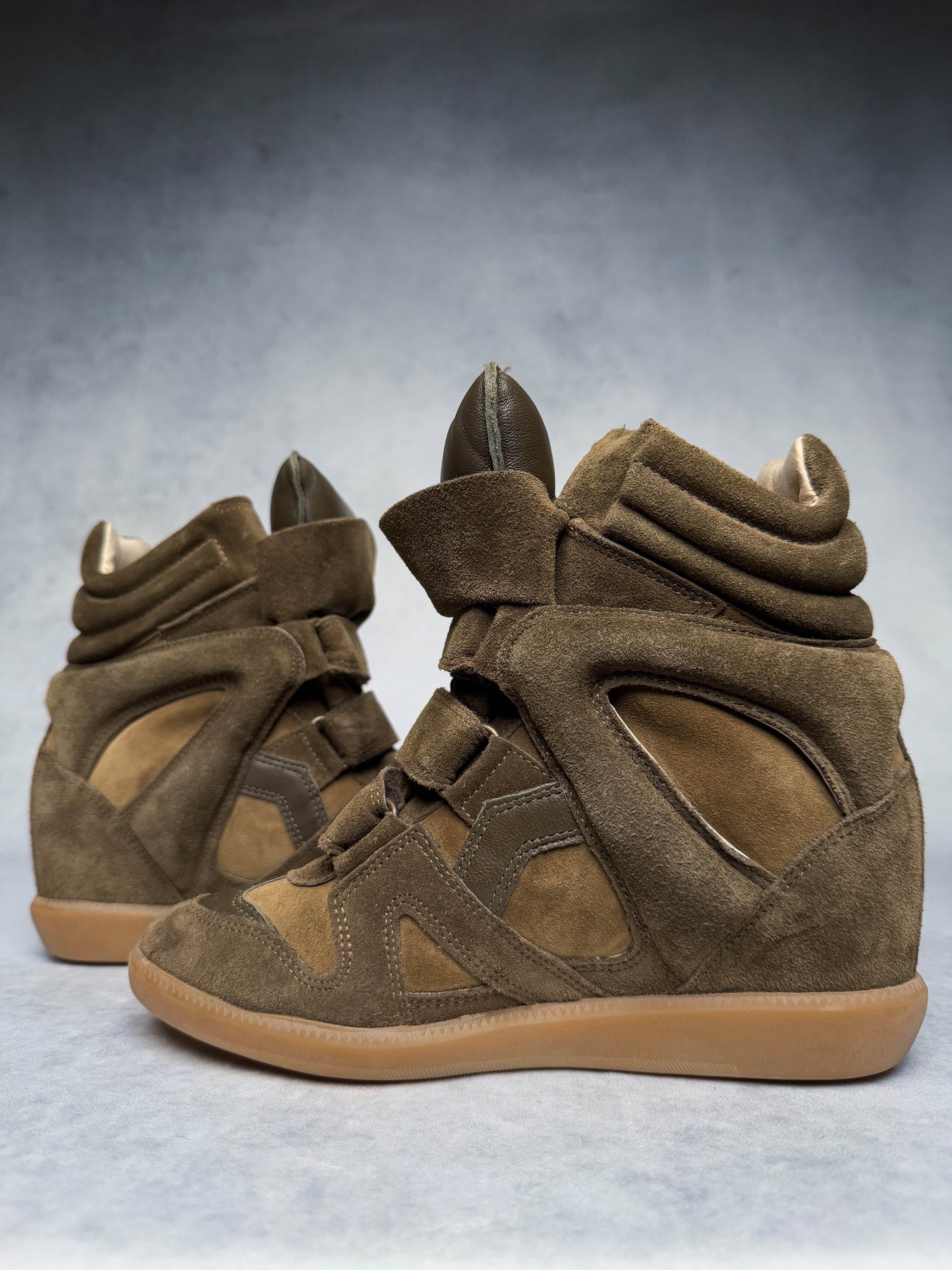 Isabel Marant Bekett Wedge Sneaker Khaki (37)