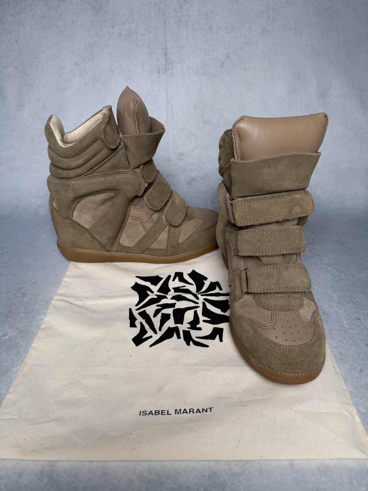 Isabel Marant Bekett Wedge Sneaker Taupe (37)