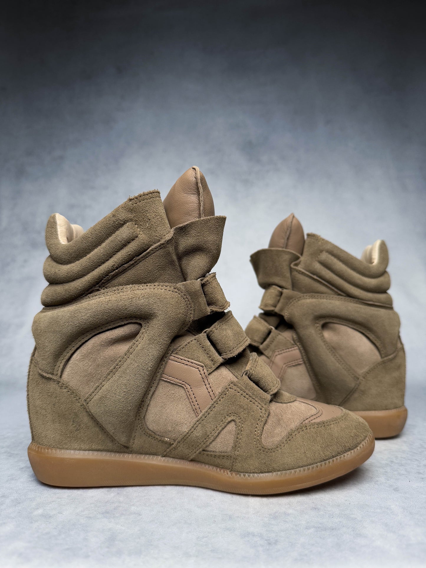 Isabel Marant Bekett Wedge Sneaker Taupe (37)
