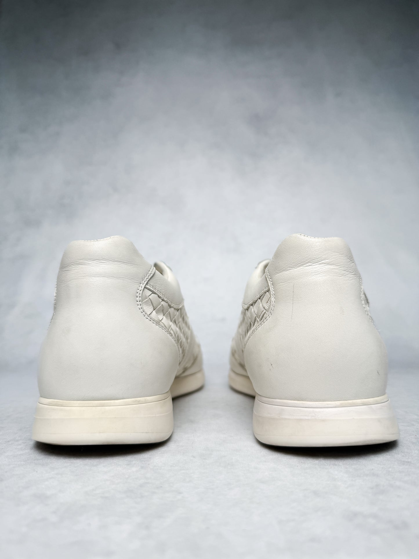Bottega Veneta Intrecciato Leather Sneaker White (43)