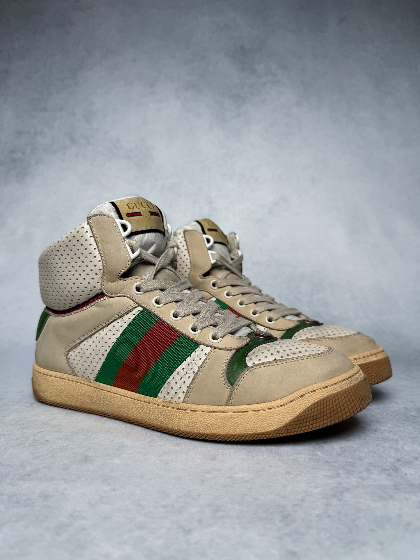 Gucci Screener High-Top Distressed (38.5)