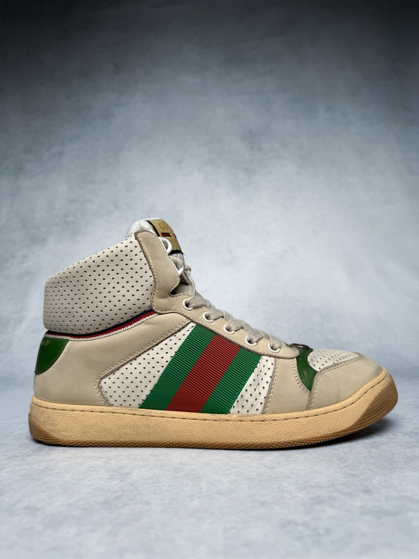 Gucci Screener High-Top Distressed (38.5)