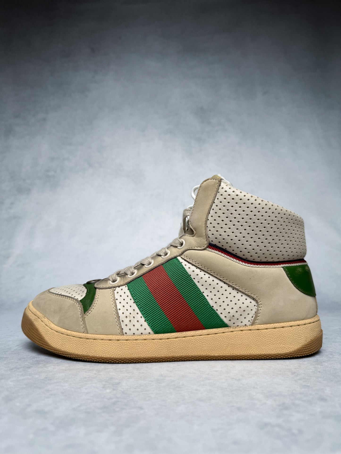 Gucci Screener High-Top Distressed (38.5)