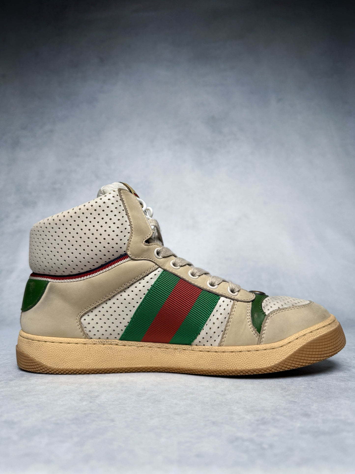 Gucci Screener High-Top Distressed (38.5)