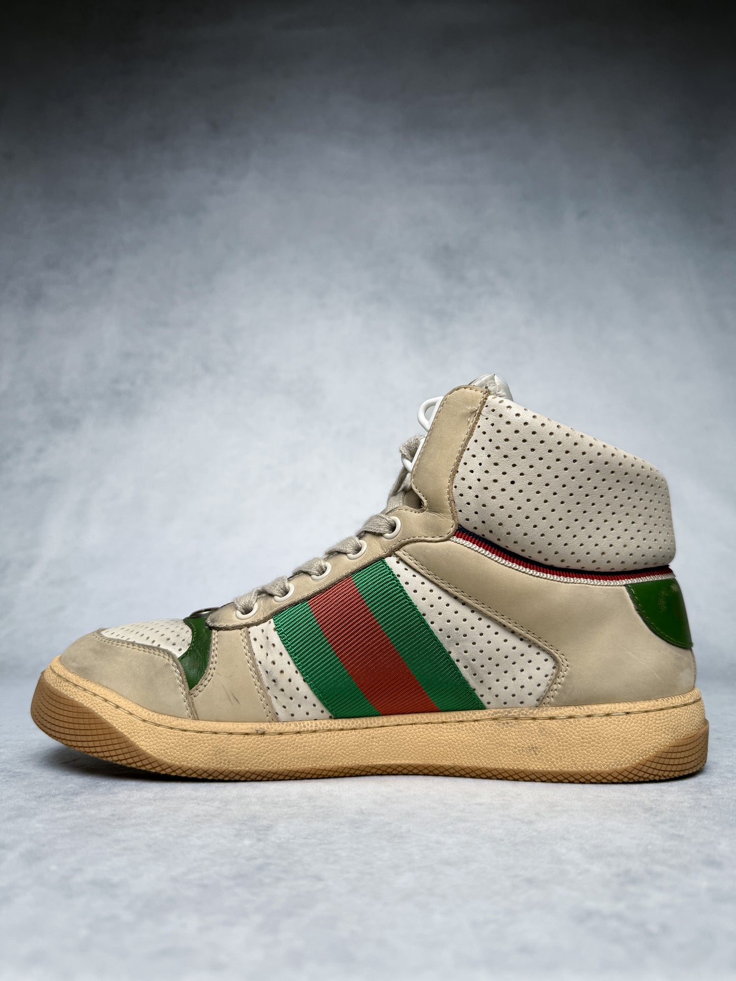 Gucci Screener High-Top Distressed (38.5)