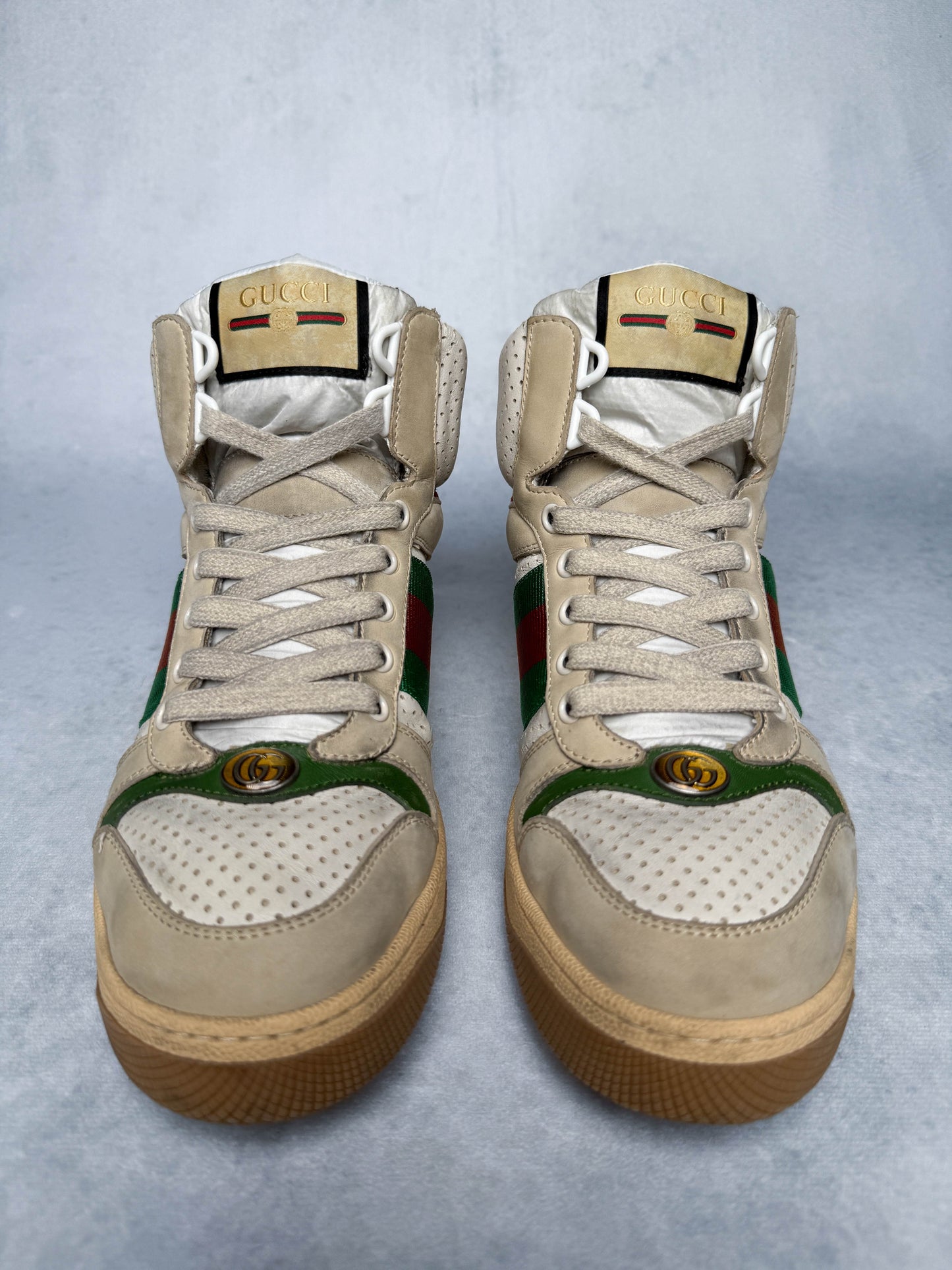 Gucci Screener High-Top Distressed (38.5)