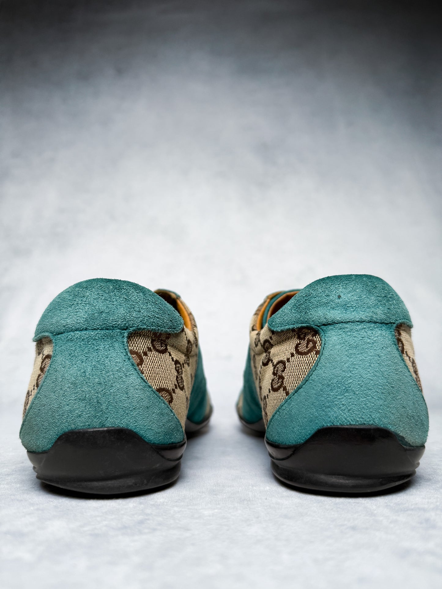 Gucci Vintage Monogram Sneaker Suede/Canvas Turquoise (41)