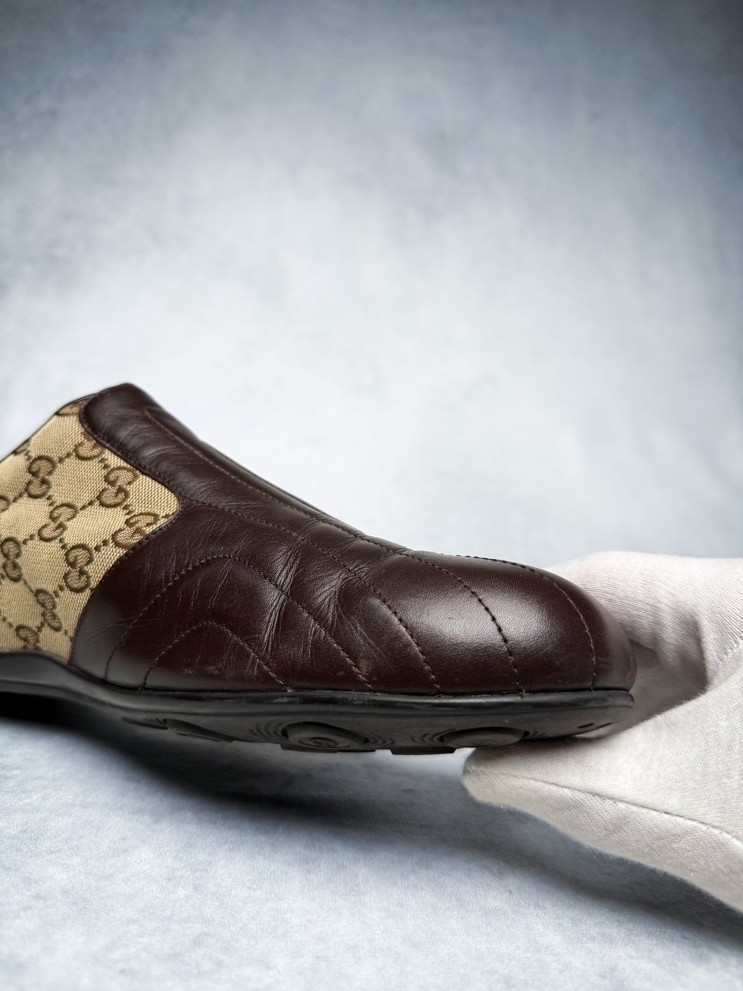 Gucci Vintage Monogram Sneaker Leather/Canvas Brown (45)