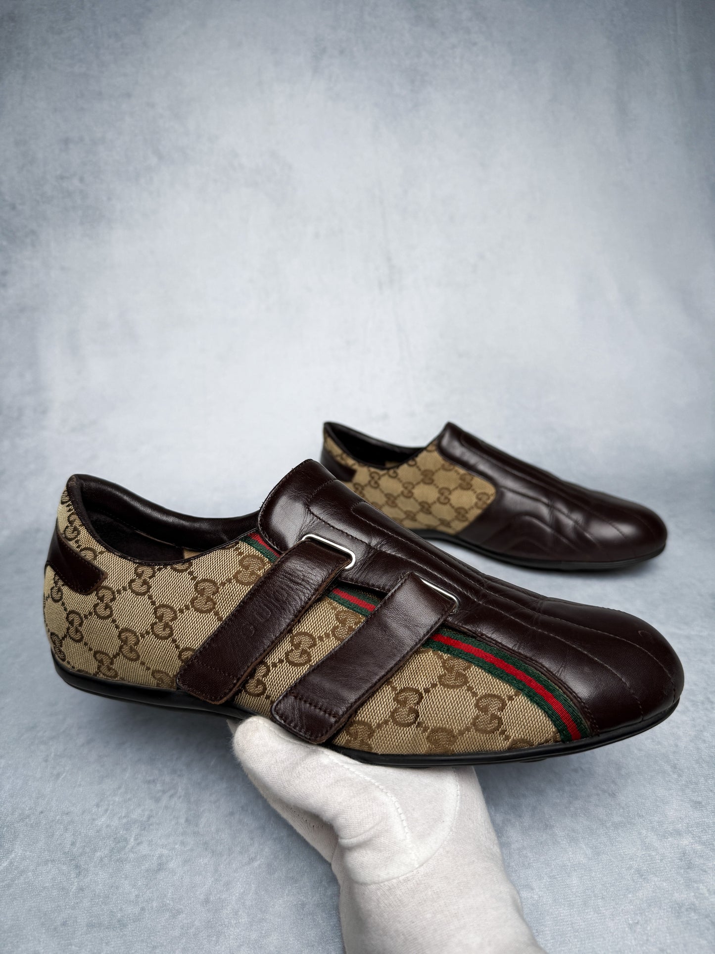 Gucci Vintage Monogram Sneaker Leather/Canvas Brown (45)