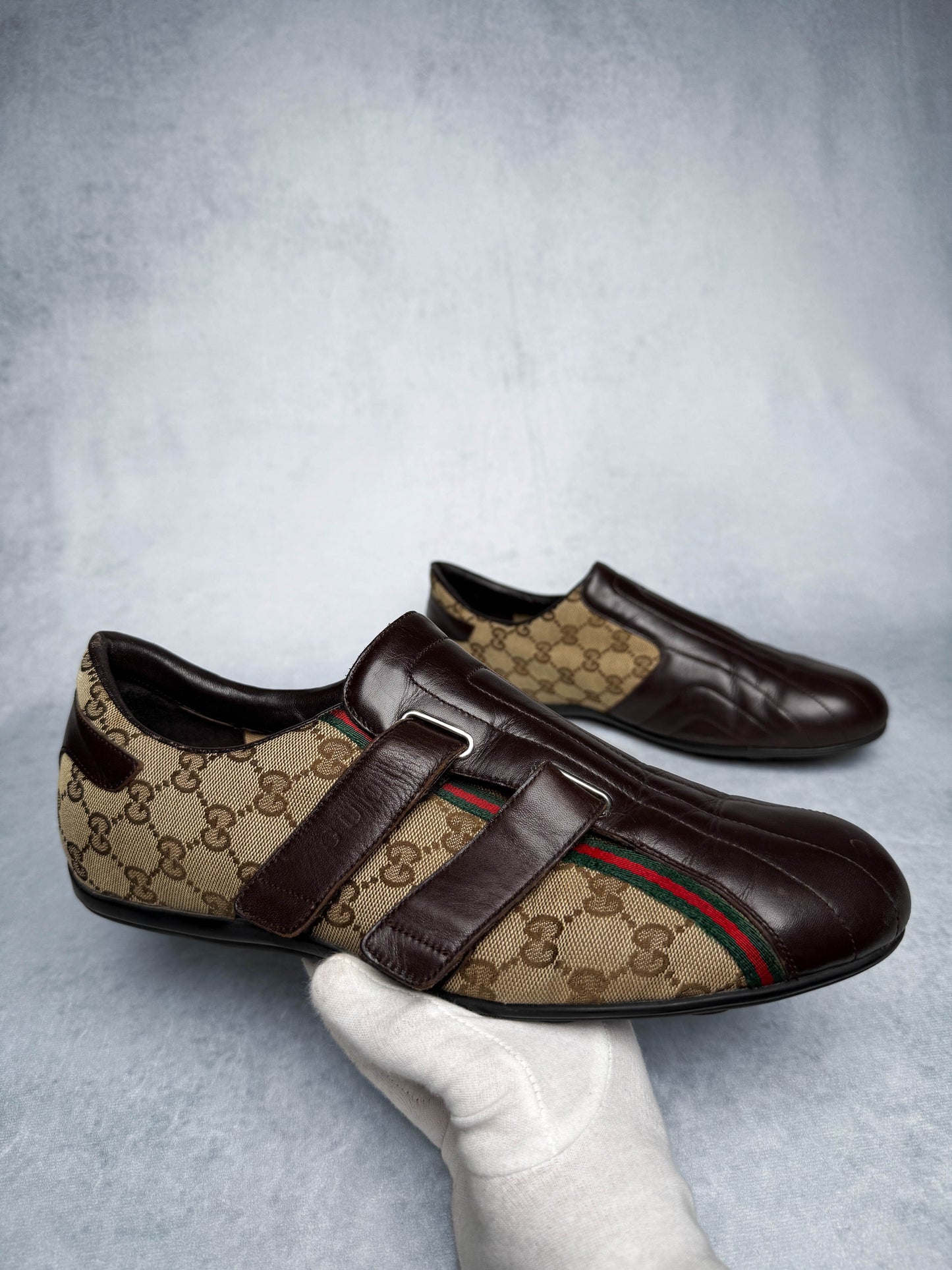 Gucci Vintage Monogram Sneaker Leather/Canvas Brown (45)