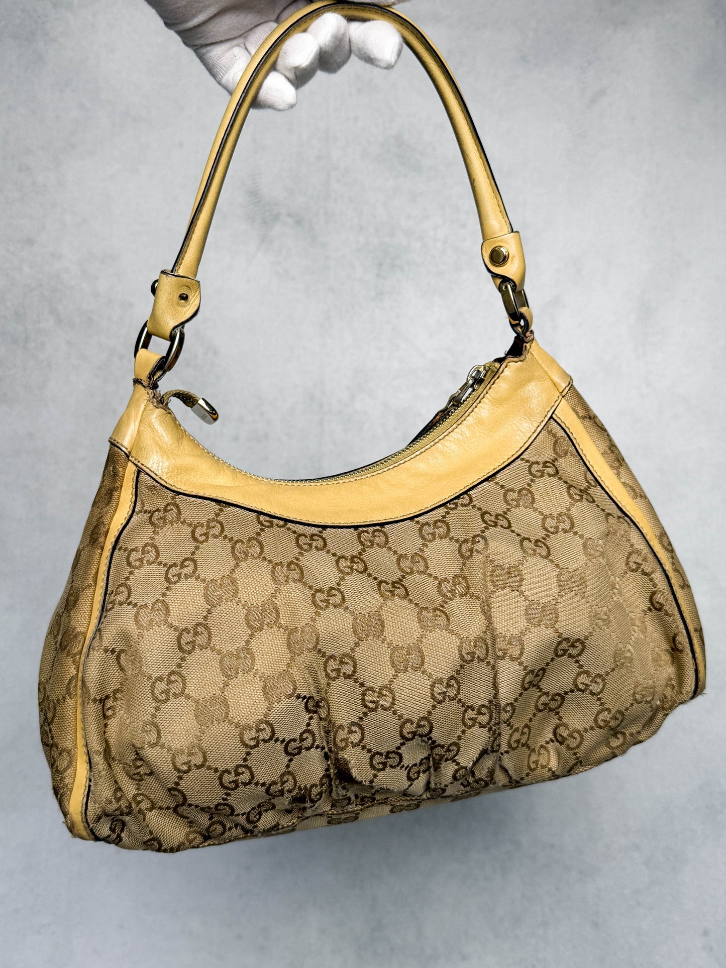 Gucci Vintage Abbey D-Ring Bag Leather/Canvas