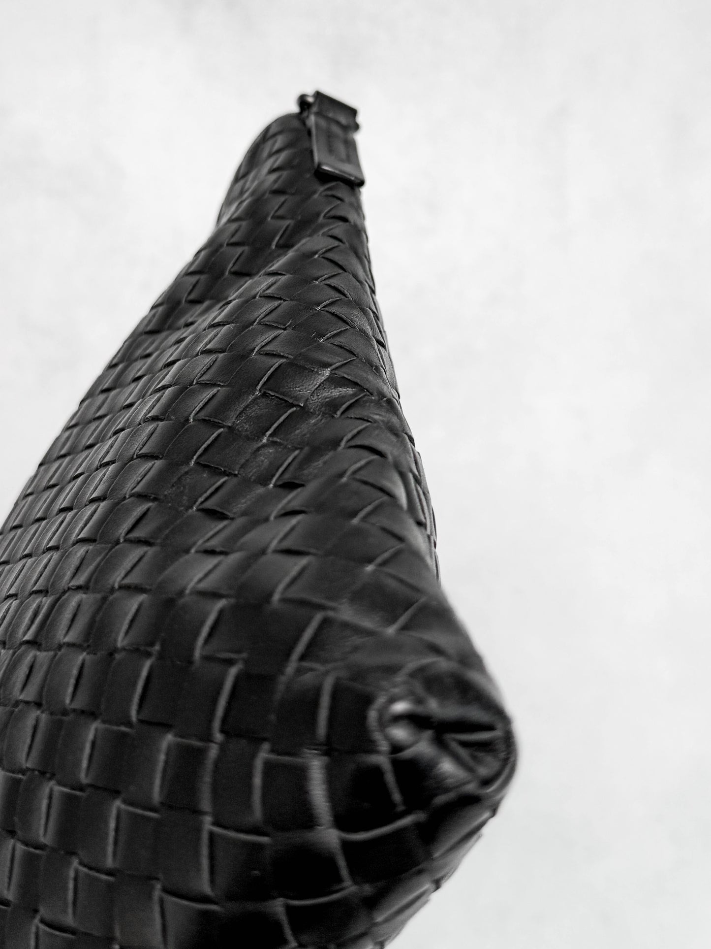Bottega Veneta Intrecciato Messenger Bag Black