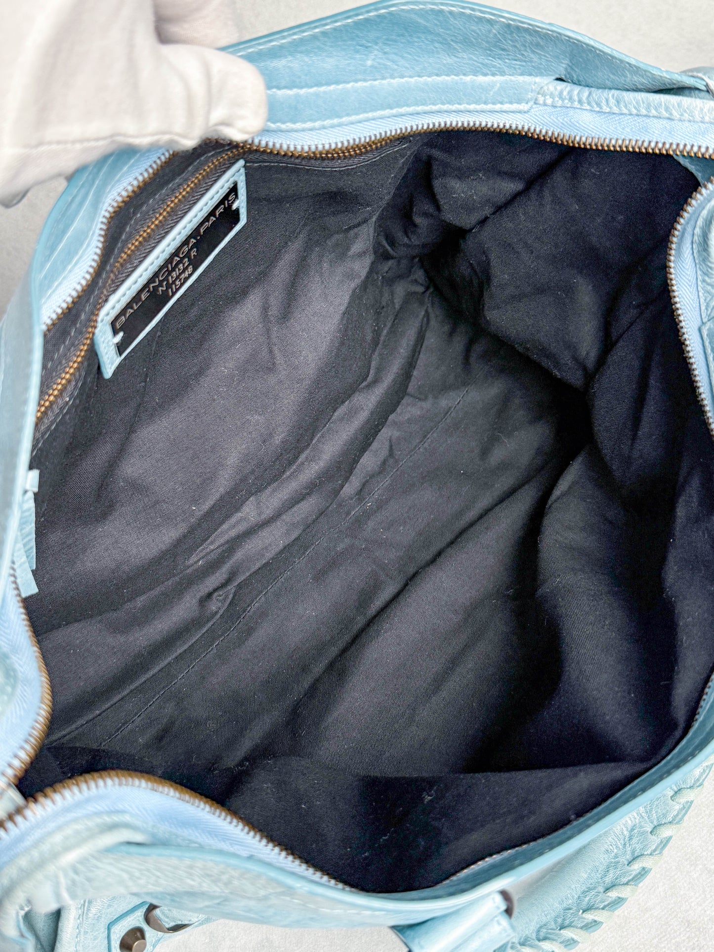 Balenciaga City Bag Medium Light Blue
