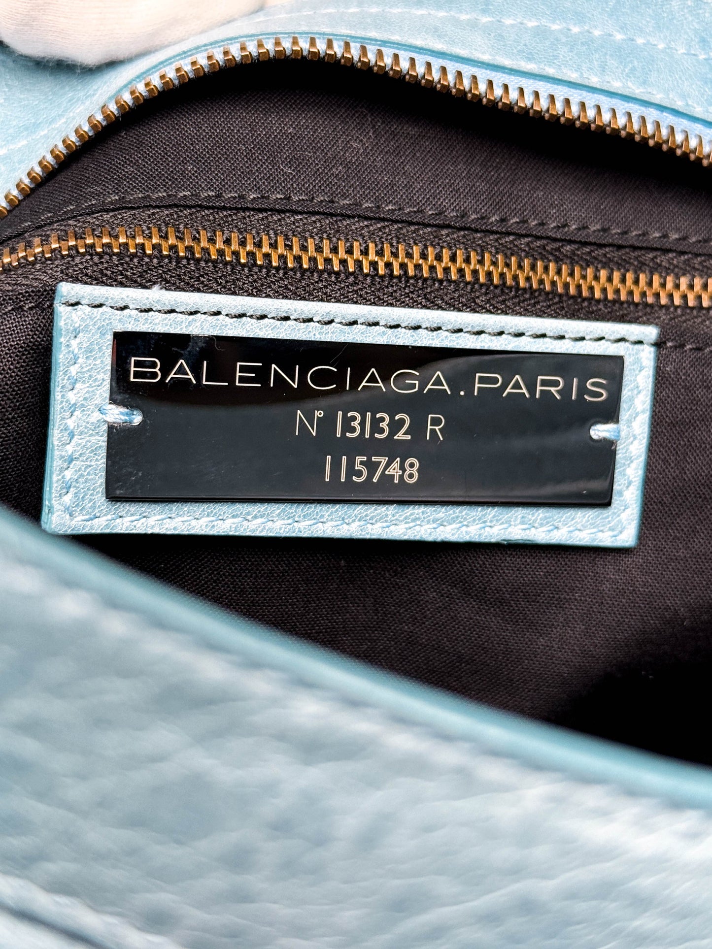 Balenciaga City Bag Medium Light Blue