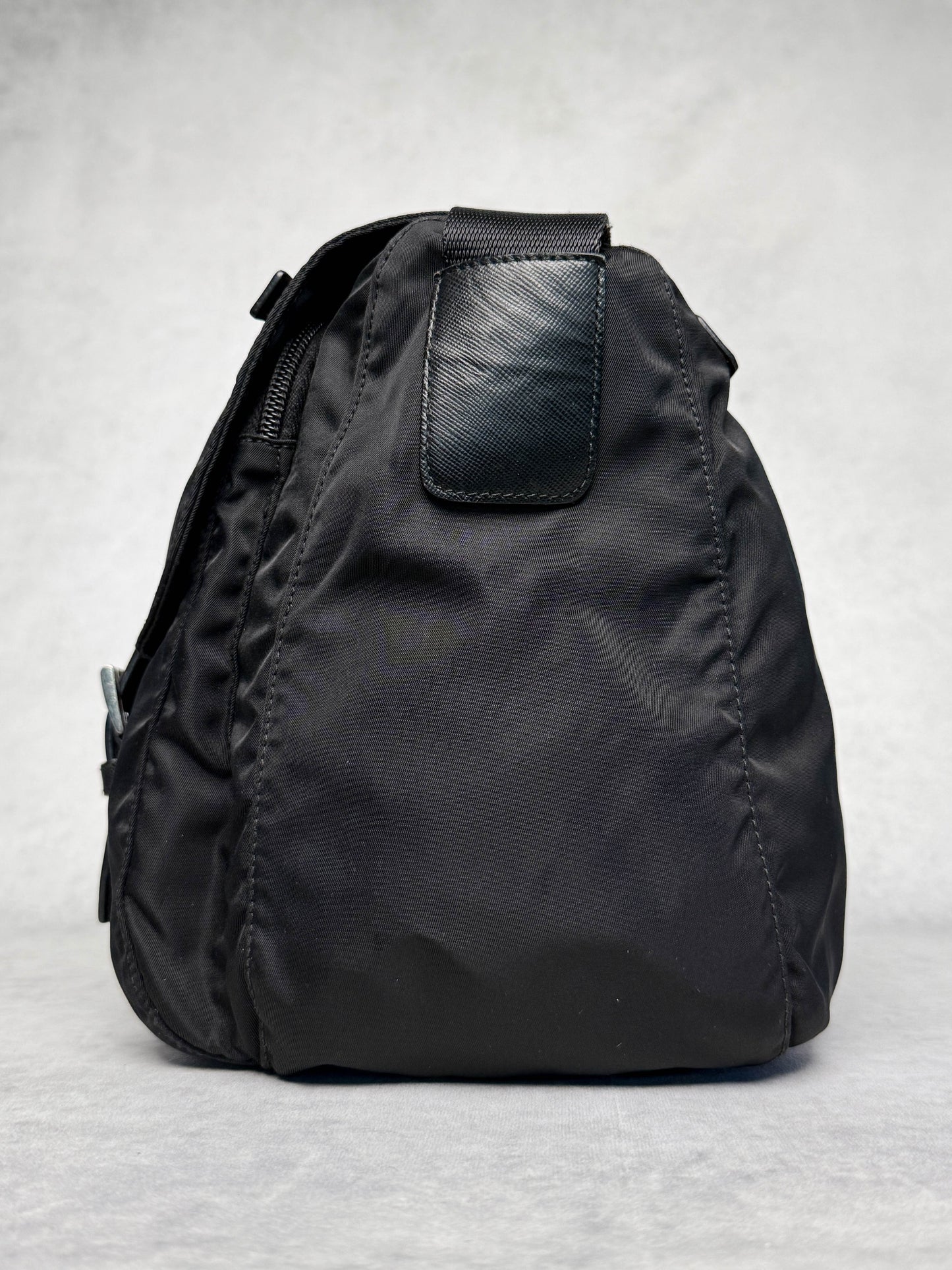 Prada Large Messenger Bag Nylon/Saffiano Leather Black