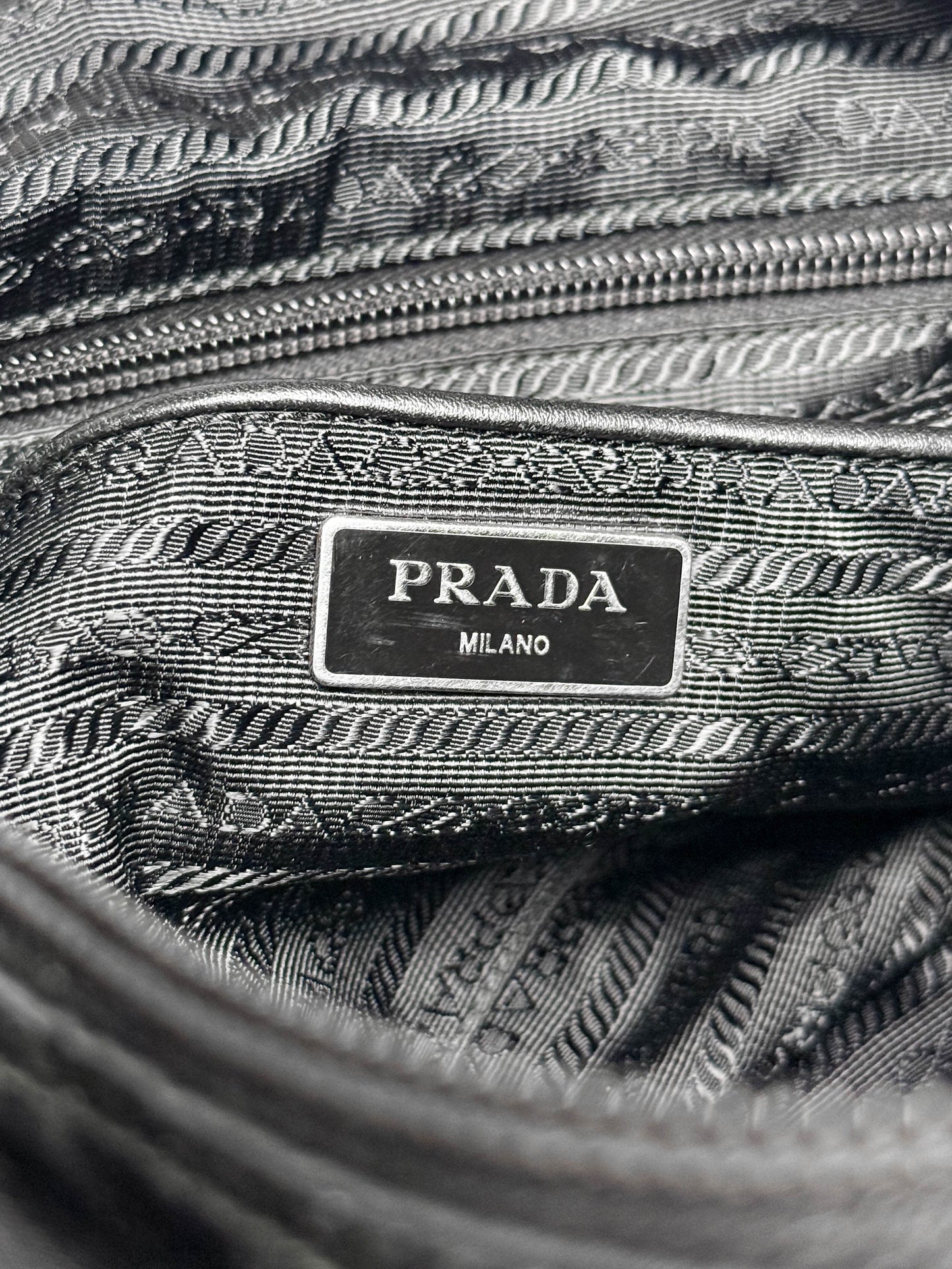 Prada Large Messenger Bag Nylon/Saffiano Leather Black