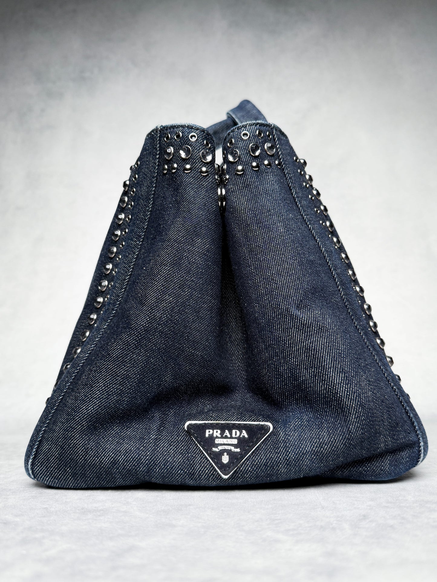 Prada Canapa Denim Tote Bag