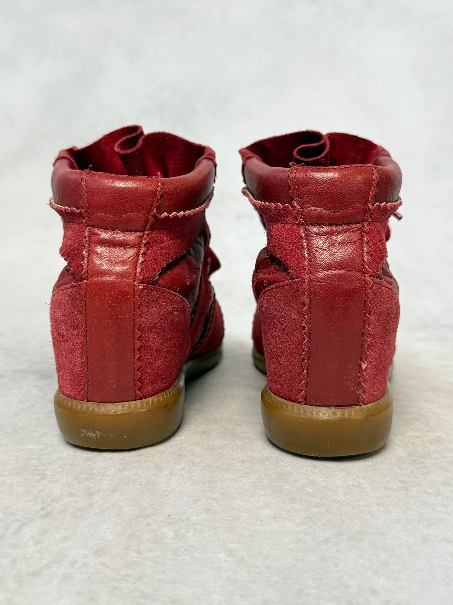Isabel Marant Bobby Wedge Sneaker Burgundy (39)