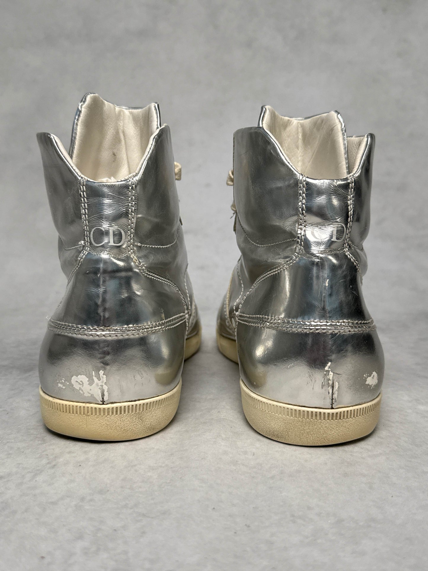 Dior Homme B48 High-Top Sneaker Silver (46)