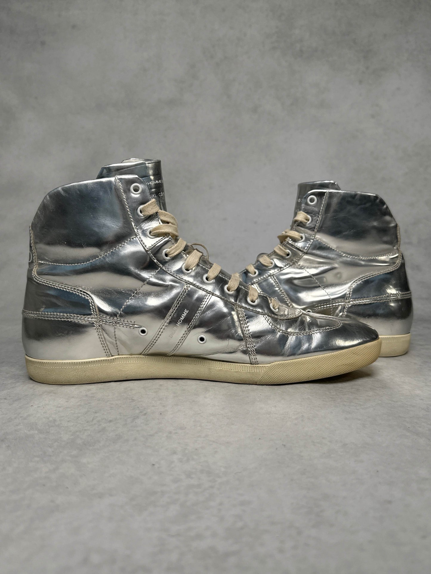 Dior Homme B48 High-Top Sneaker Silver (46)