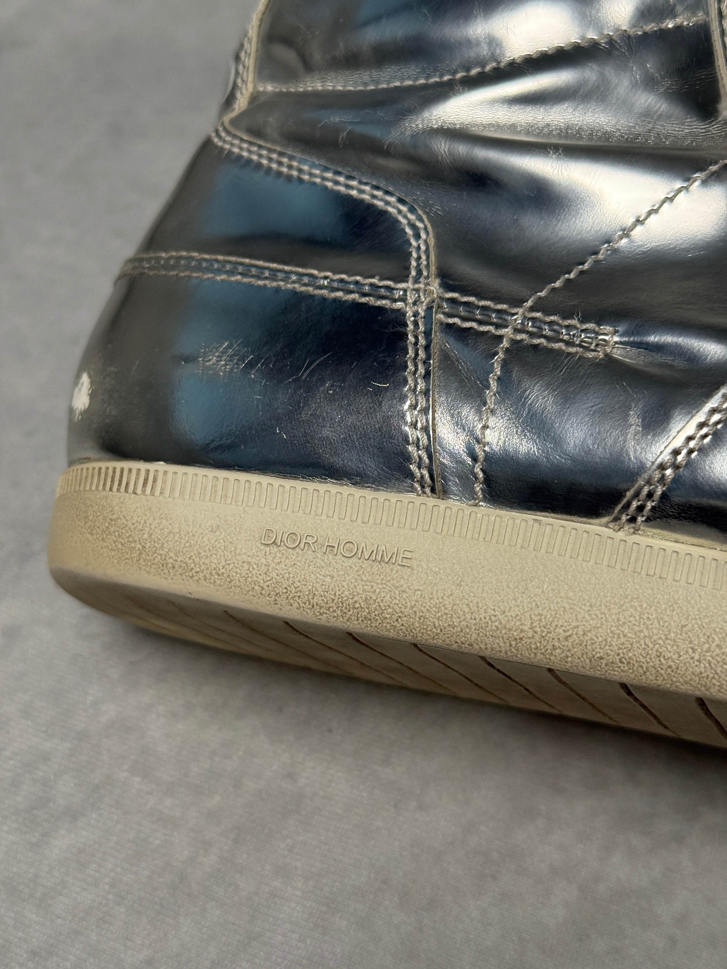 Dior Homme B48 High-Top Sneaker Silver (46)