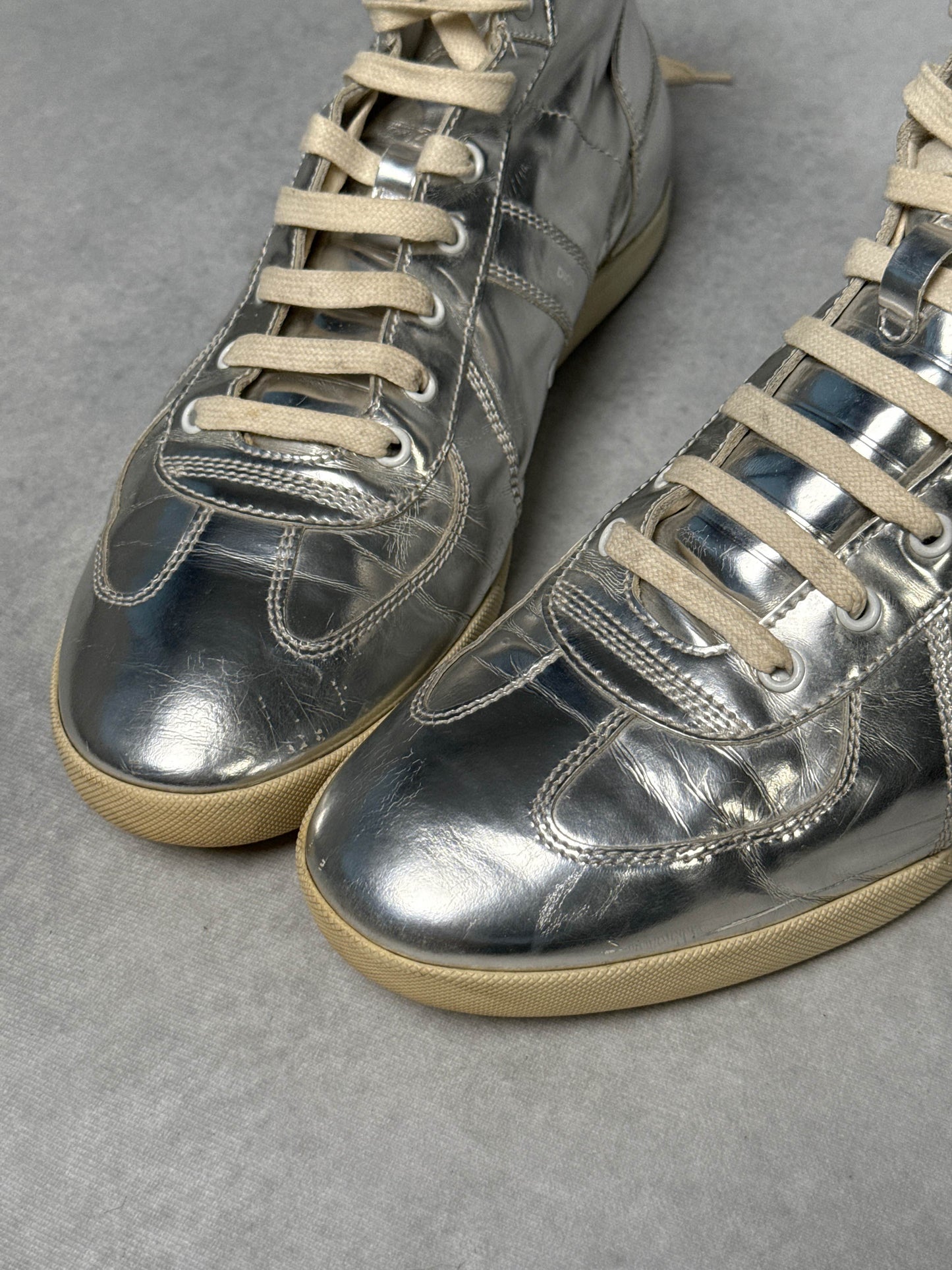 Dior Homme B48 High-Top Sneaker Silver (46)