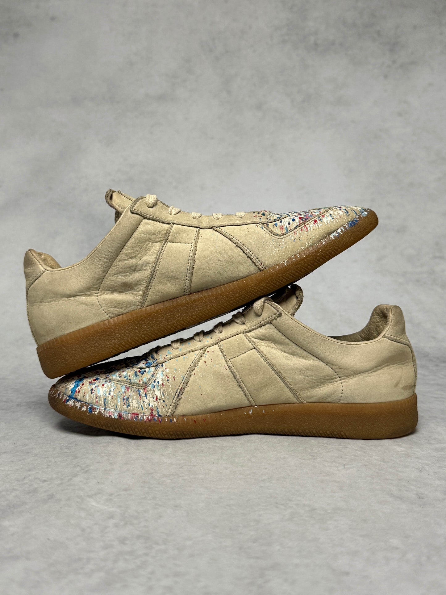 Maison Margiela Replica Low Paint Splatter Cream (40.5)