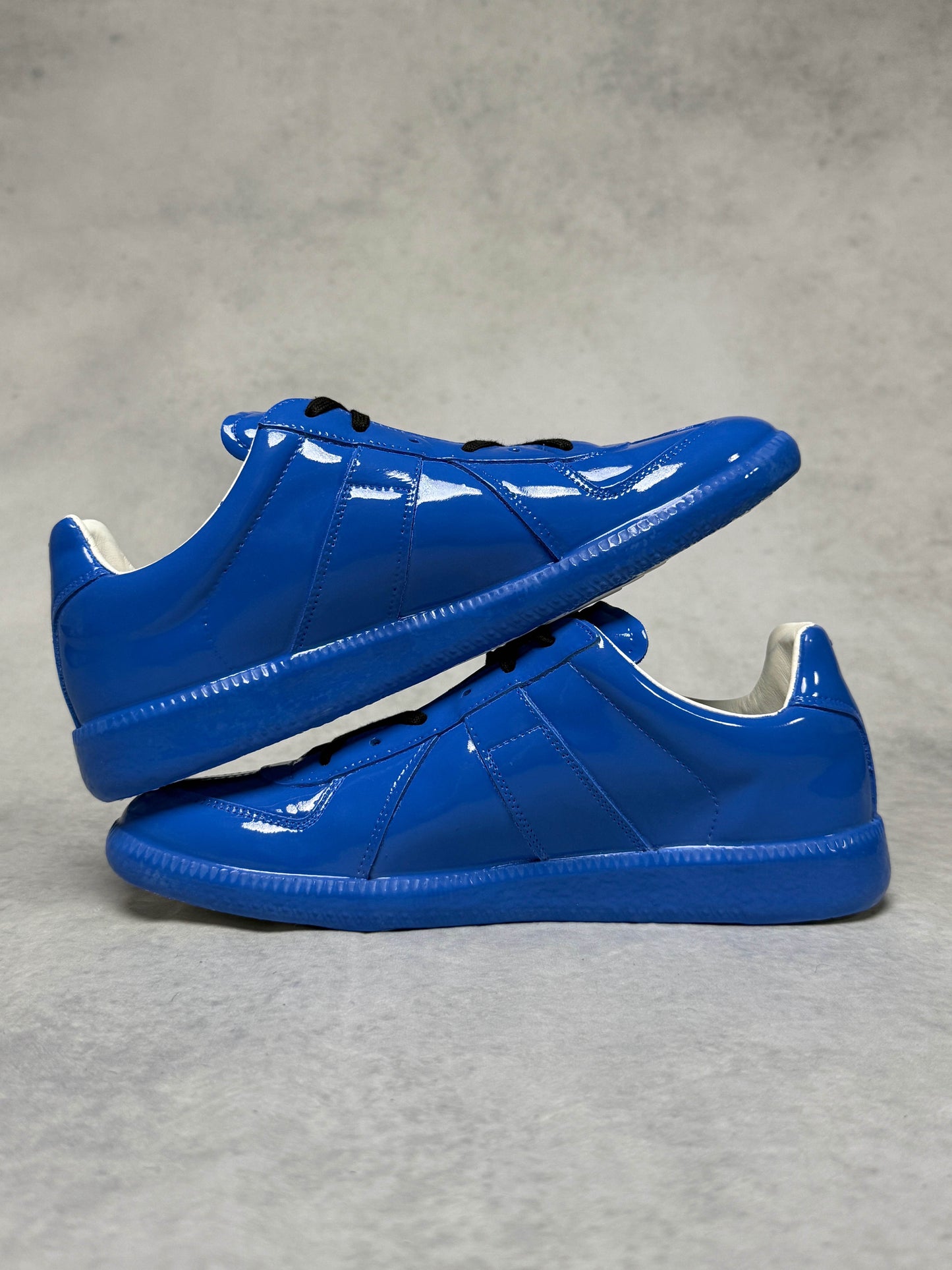 Maion Margiela Replica Low Patent Leather Blue (40)