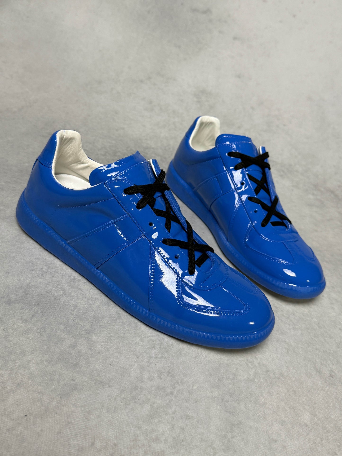 Maion Margiela Replica Low Patent Leather Blue (40)