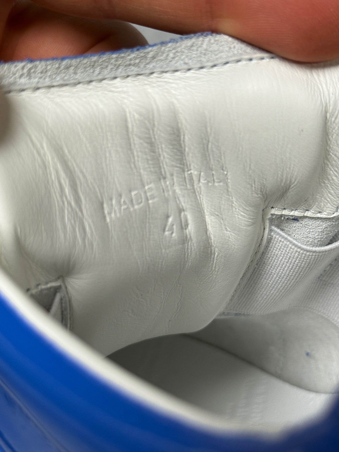 Maion Margiela Replica Low Patent Leather Blue (40)