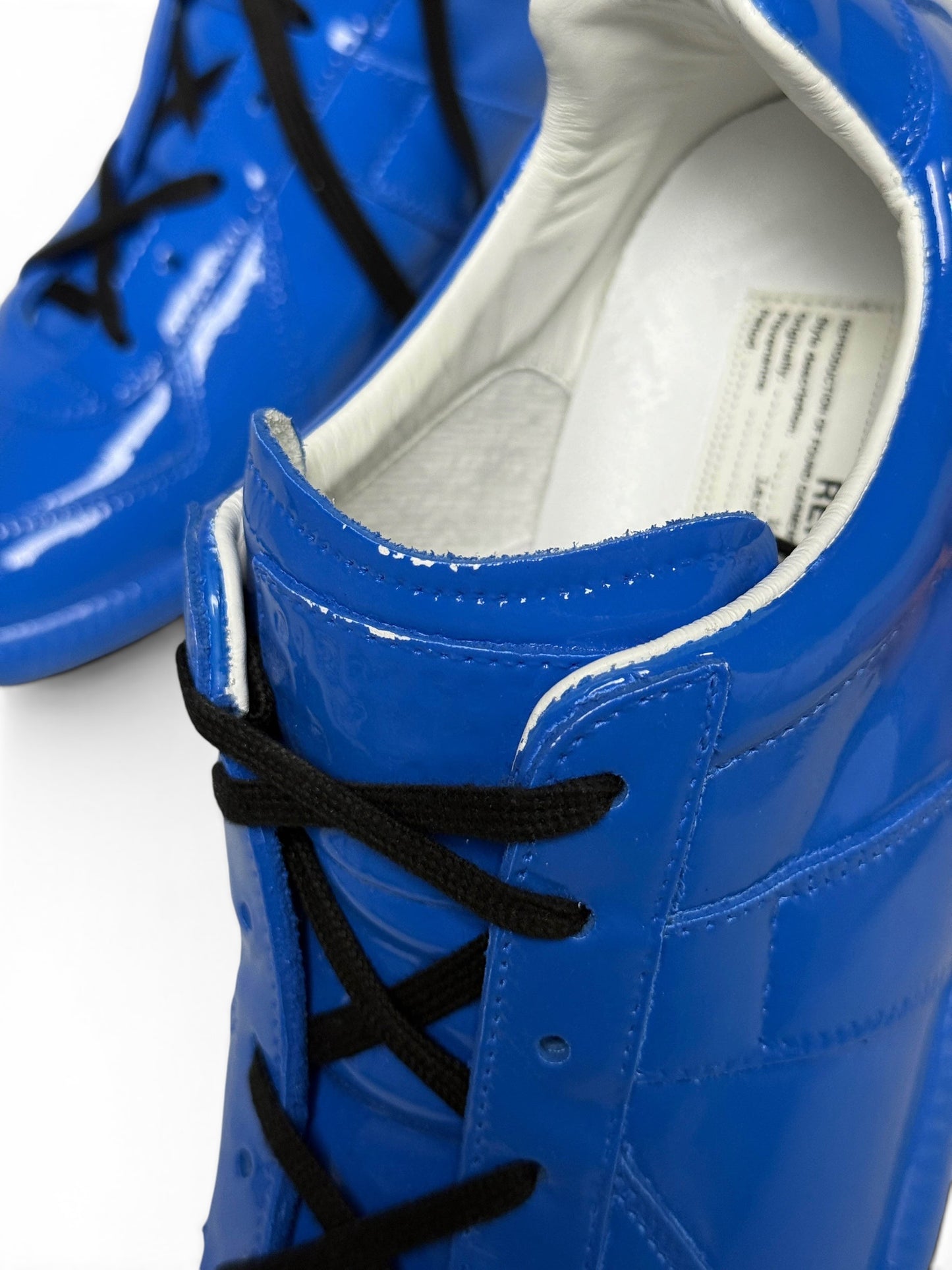 Maison Margiela Coated GATs Blue Patent Leather (40)