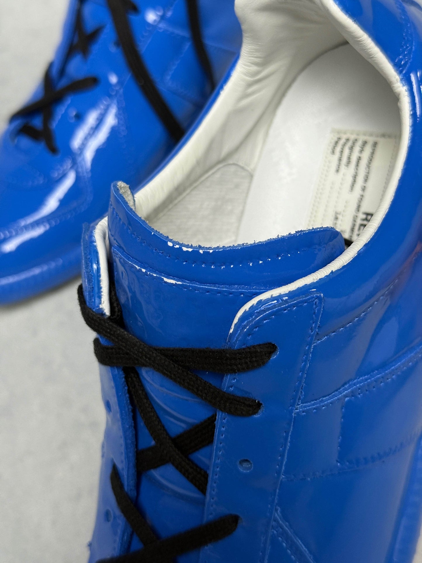Maion Margiela Replica Low Patent Leather Blue (40)