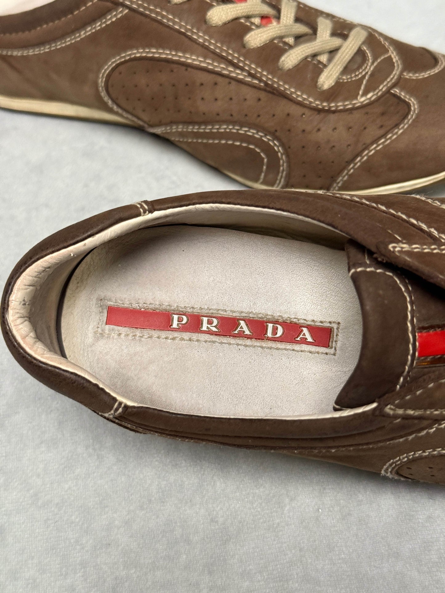 Prada Vintage Sneaker Nubuck Leather Brown (39.5)
