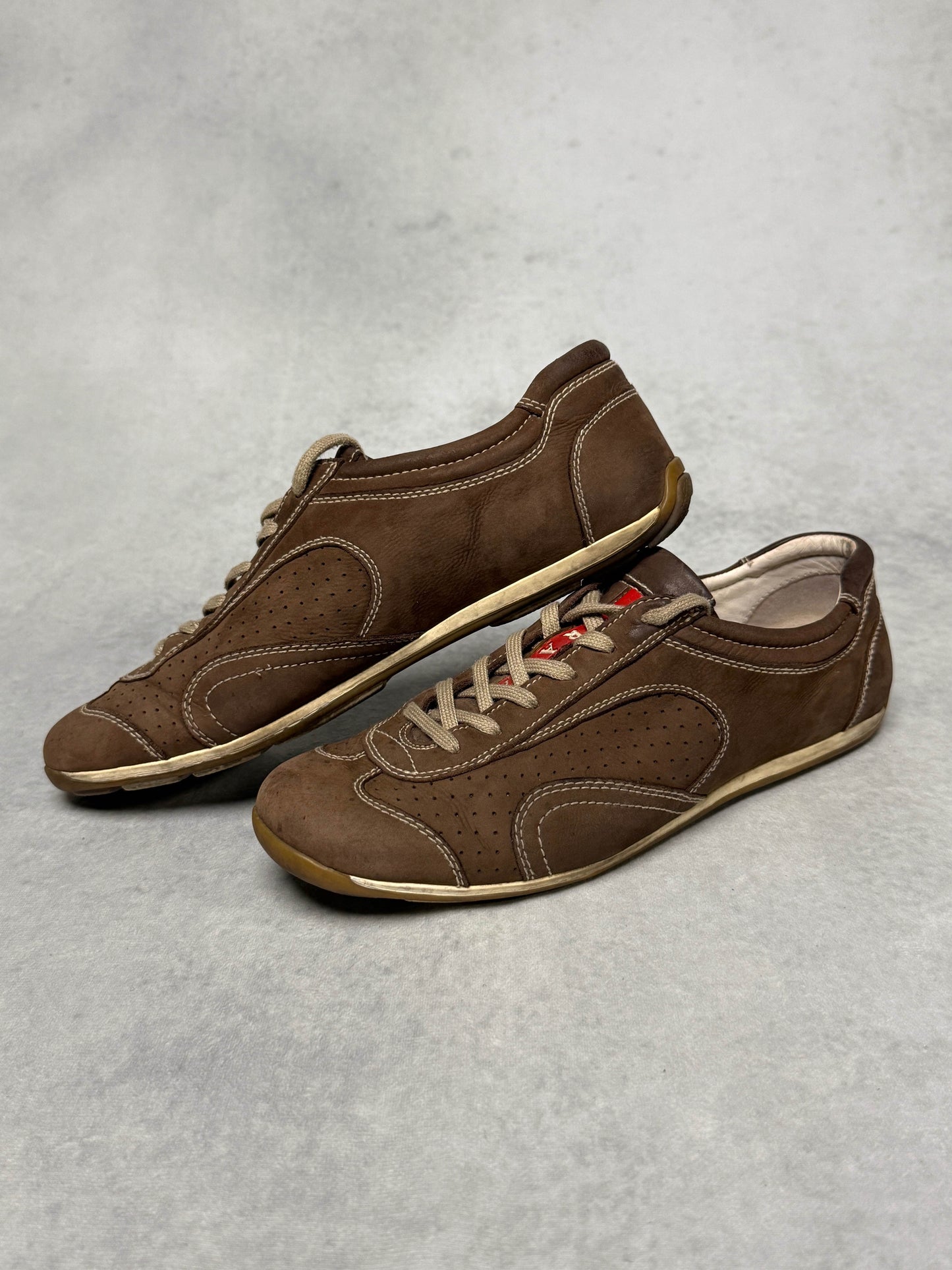 Prada Vintage Sneaker Nubuck Leather Brown (39.5)