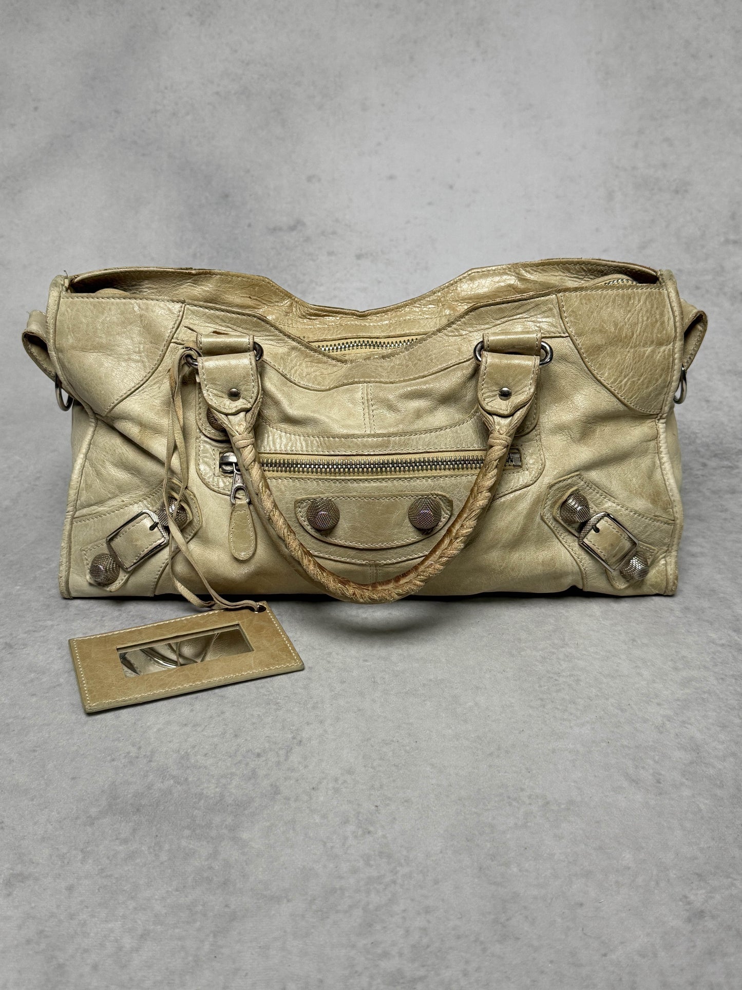 Balenciaga City Part Time Bag Giant 21 Silver Hardware Sahara
