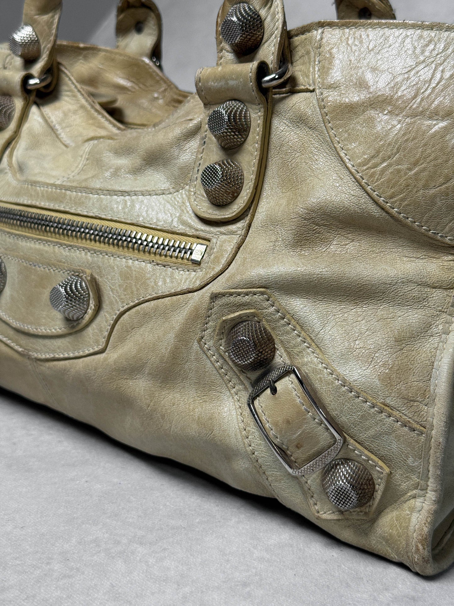 Balenciaga City Part Time Bag Giant 21 Silver Hardware Sahara