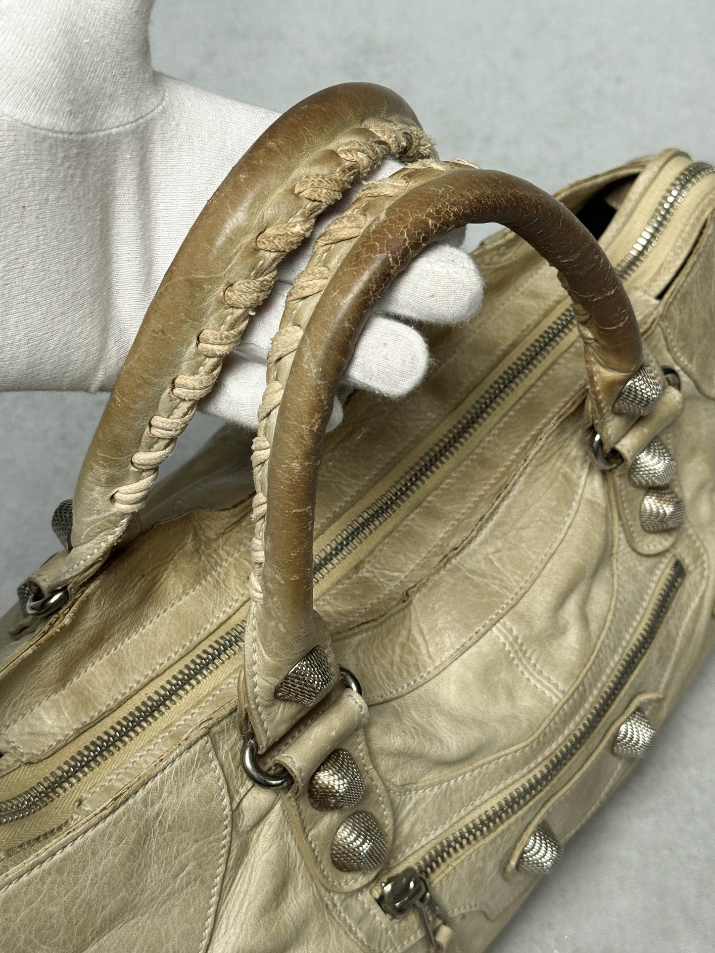 Balenciaga City Part Time Bag Giant 21 Silver Hardware Sahara