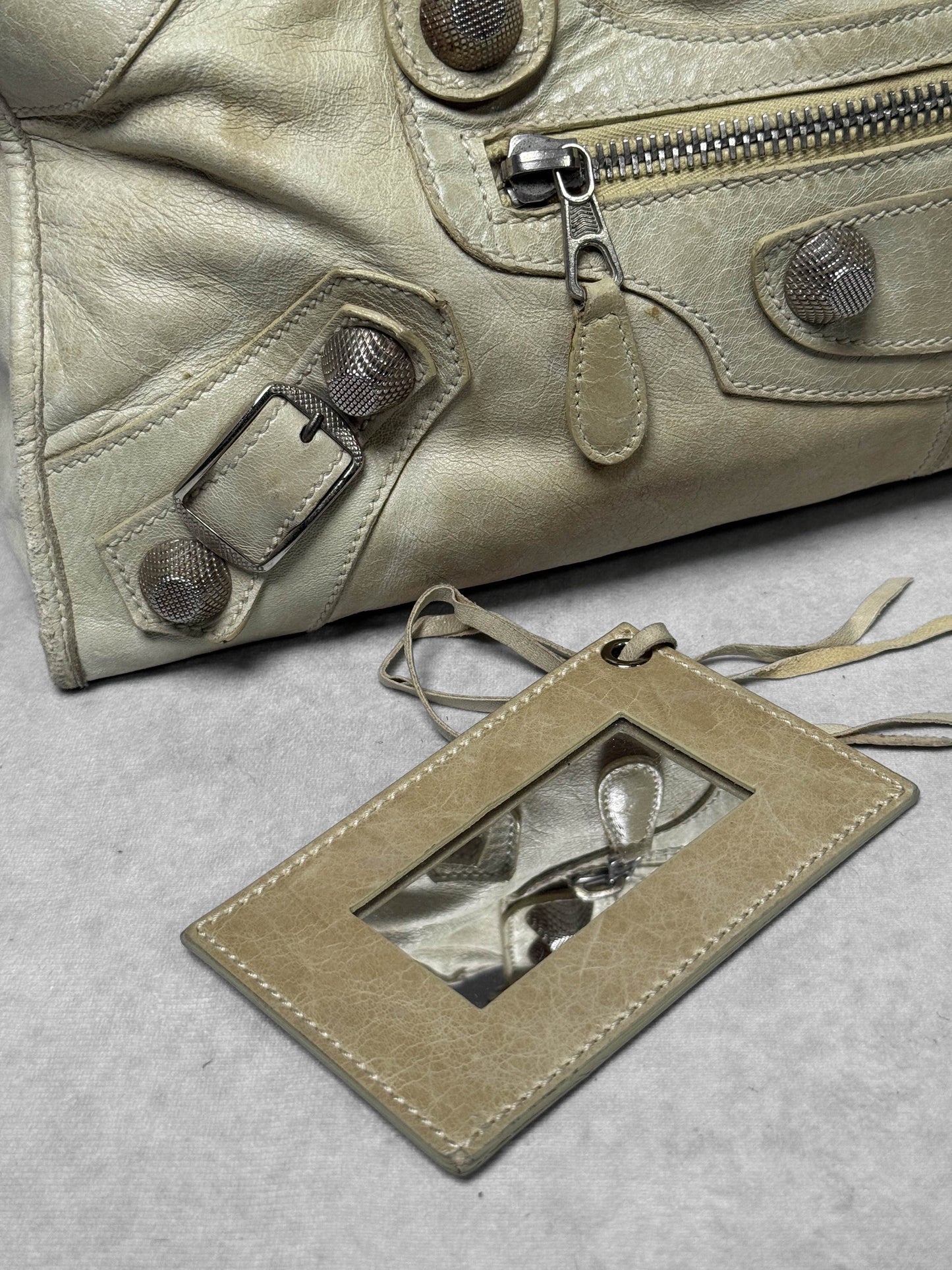 Balenciaga City Part Time Bag Giant 21 Silver Hardware Sahara