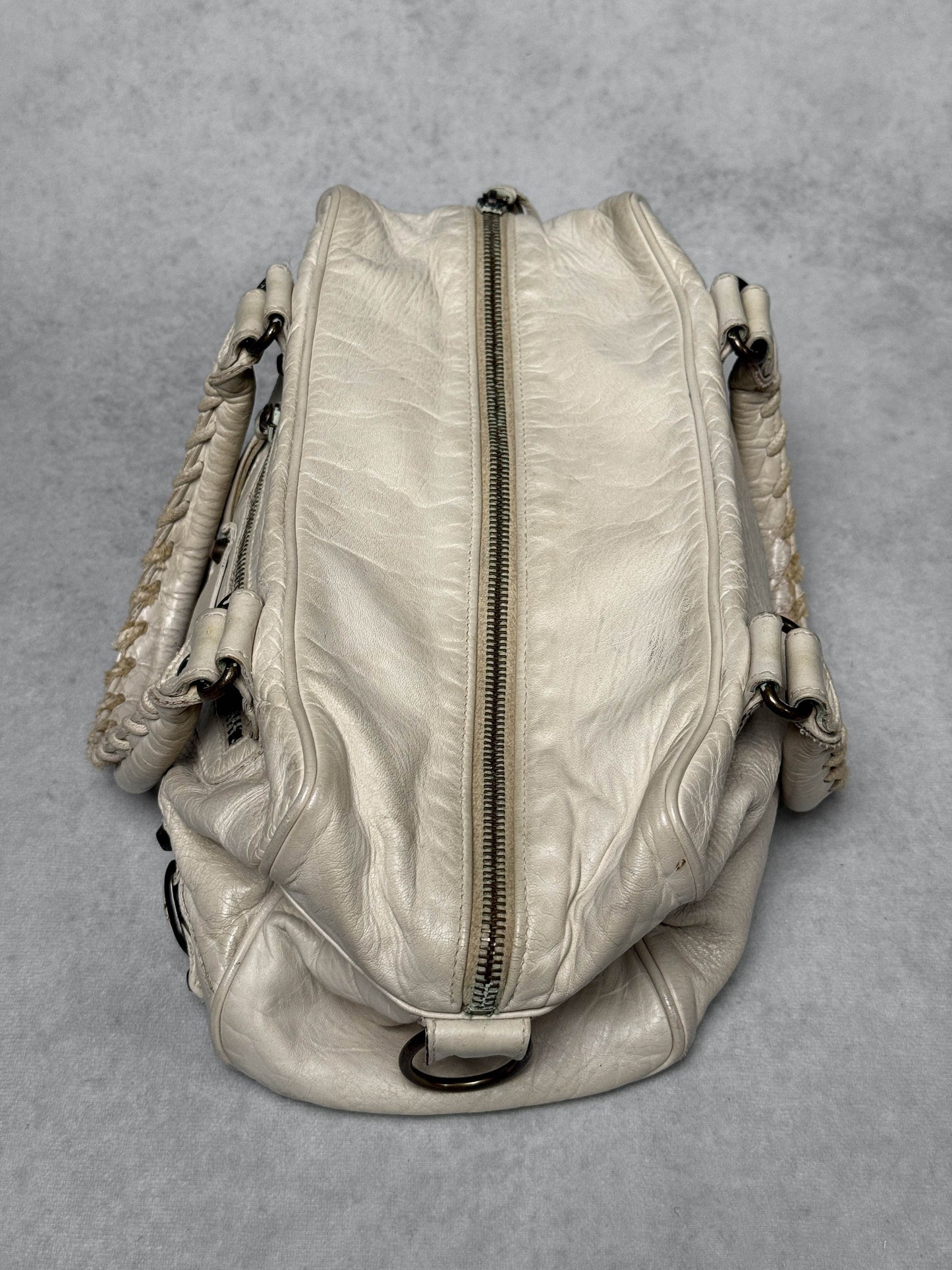 Balenciaga Box Bag White Chevre Leather