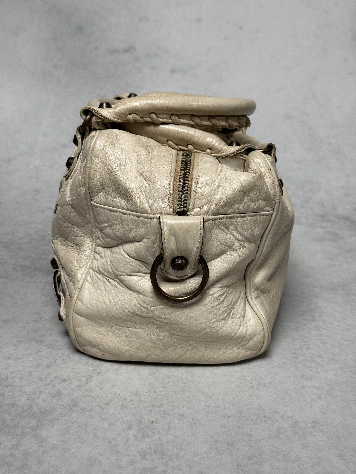 Balenciaga Box Bag White Chevre Leather