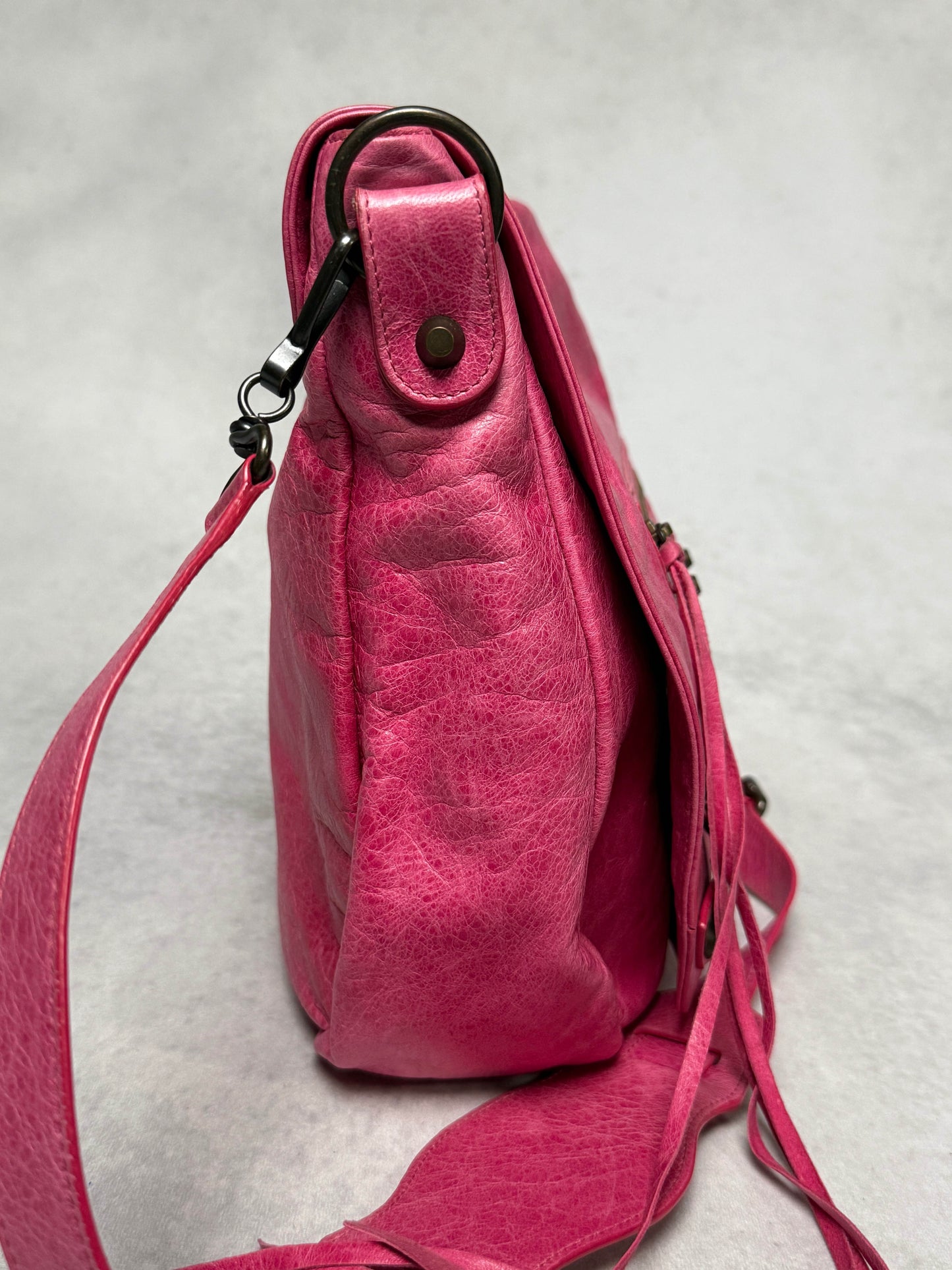 Balenciaga Moto Messenger Bag Pink