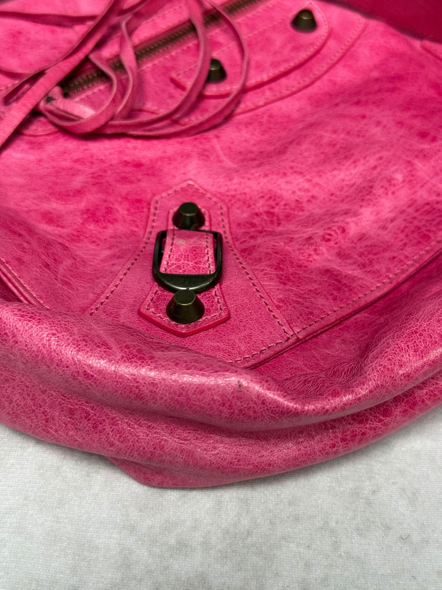 Balenciaga Moto Messenger Bag Pink