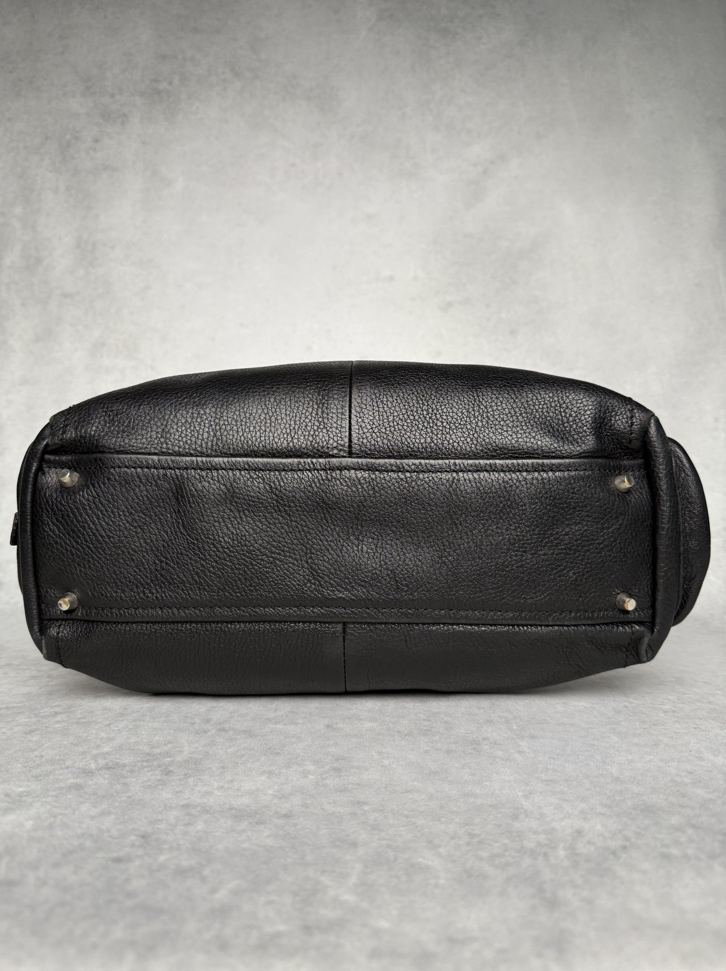Prada Vitello Daino Black Leather Tote Bag