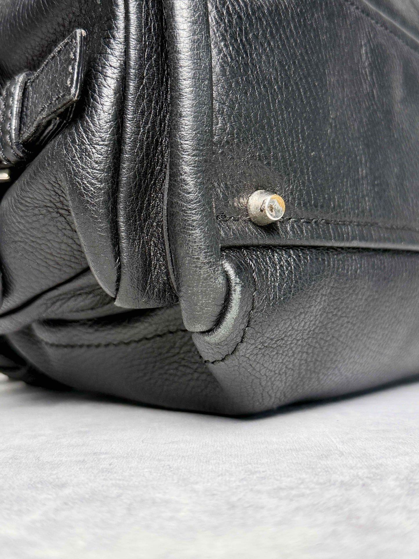 Prada Vitello Daino Black Leather Tote Bag