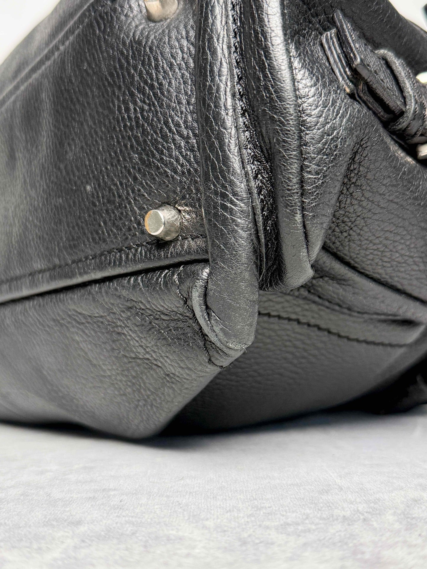 Prada Vitello Daino Black Leather Tote Bag