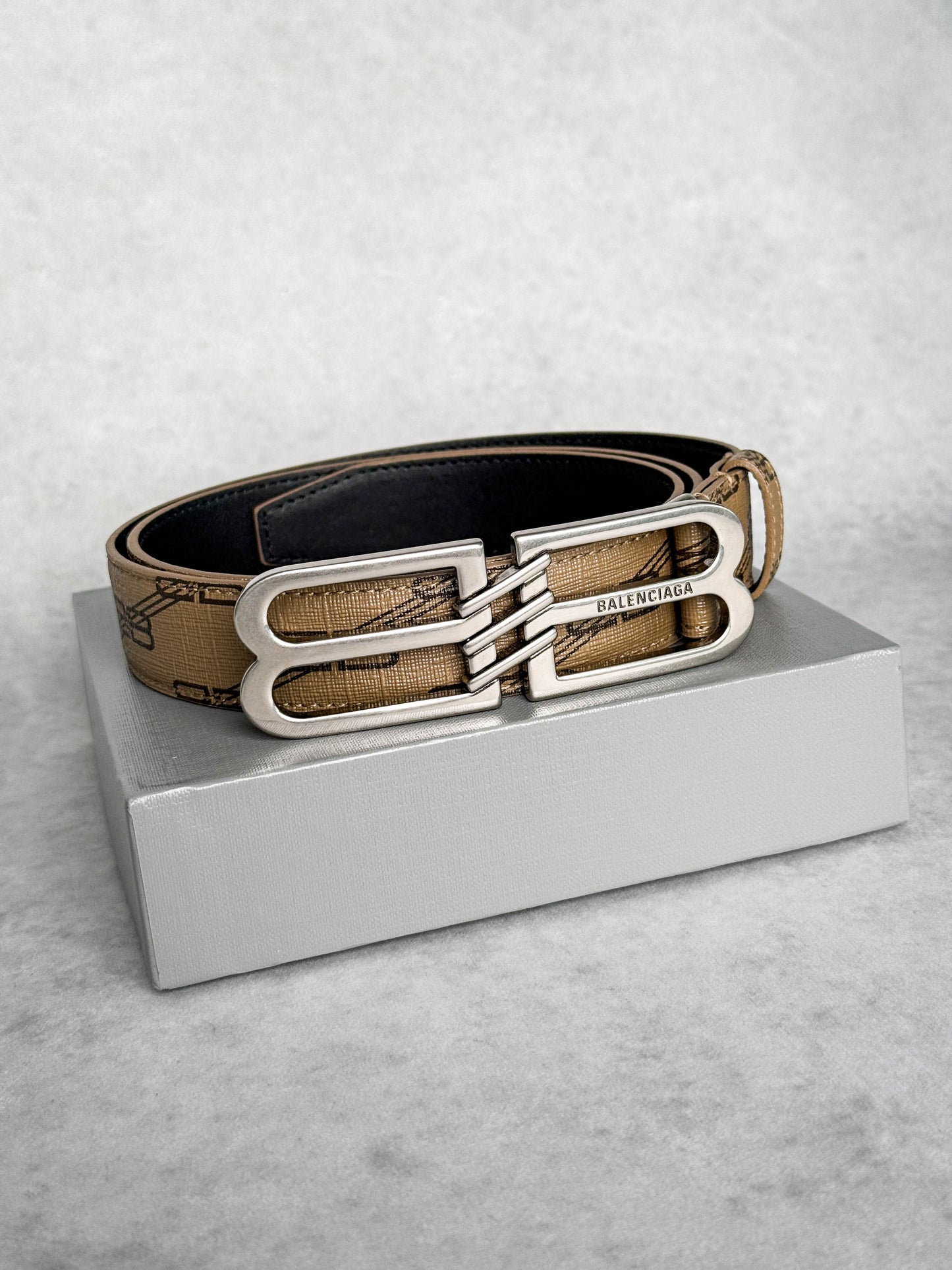 Balenciaga Signature BB Belt Canvas/Leather