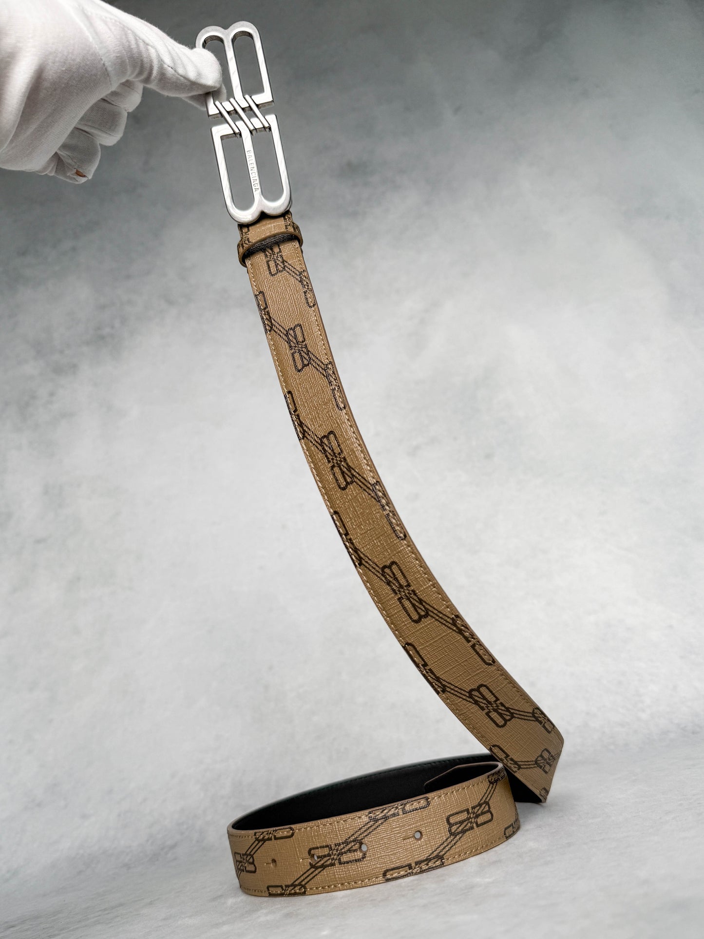 Balenciaga Signature BB Belt Canvas/Leather