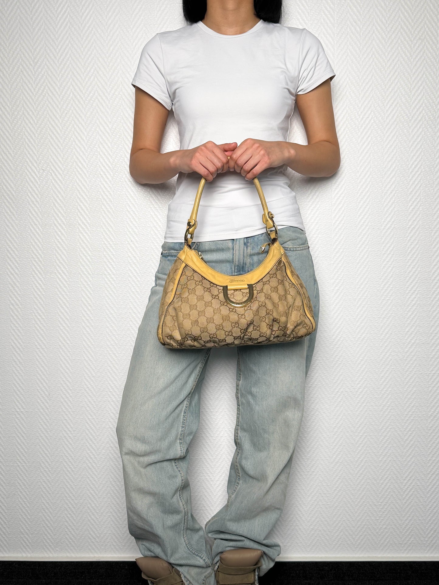 Gucci Vintage Abbey D-Ring Bag Leather/Canvas
